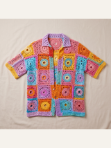 Tığ İşi Gömlek — Gökkuşağı Patchwork