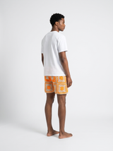 Crochet Shorts — Orange Square, side