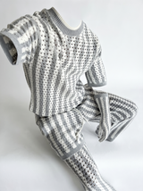 Two-Piece Set — Gray Stripe, ghost mannequin