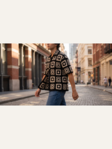 Shirt — Black Cream Square lifestyle