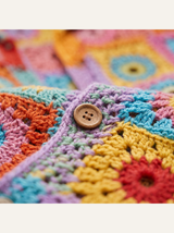 Tığ İşi Gömlek — Gökkuşağı Patchwork