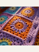 Tığ İşi Gömlek — Gökkuşağı Patchwork