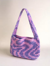 Tığ İşi Tote Çanta — Lila Mor Dalga | Ana product shot