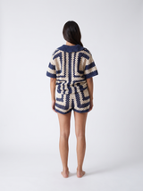 İkili Takım — Lacivert Krem Çizgili