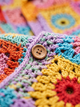 Tığ İşi Gömlek — Gökkuşağı Patchwork