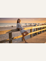 Two-Piece Set — Gray Stripe, campaign