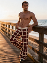 Pantolon — Bordo Yeşil Kareli, dış çekim