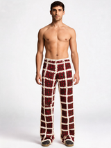 Pantolon — Bordo Yeşil Kareli, ön çekim