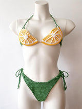 Tığ İşi Bikini — Limon Desenli | ürün tek başına