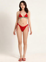 Tığ İşi Bikini — Karpuz Desenli | karpuz motifi ve tığ dokusu