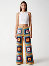 Tığ İşi Pantolon — Çok Renkli Granny Square